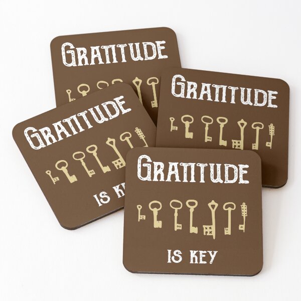 Aperçu de l'œuvre La gratitude est la clé de l'attitude positive Style vintage créée et vendue par h44k0n.