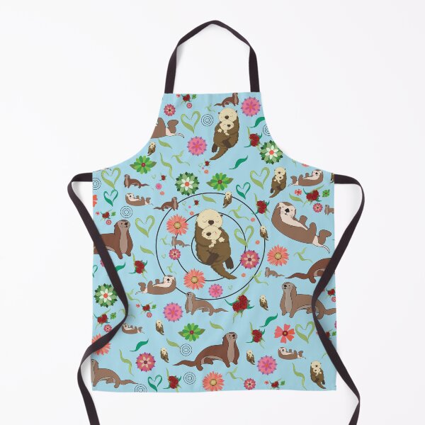 Item preview, Sea Otters pattern in blue amazing sea otters Art designed and sold by kalimiro.