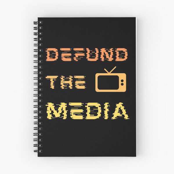 Item preview, Defund The Media Retro, politic, no Trump, vintage, retro, orange, sunset, election, tv, gradient designed and sold by NiceSign.
