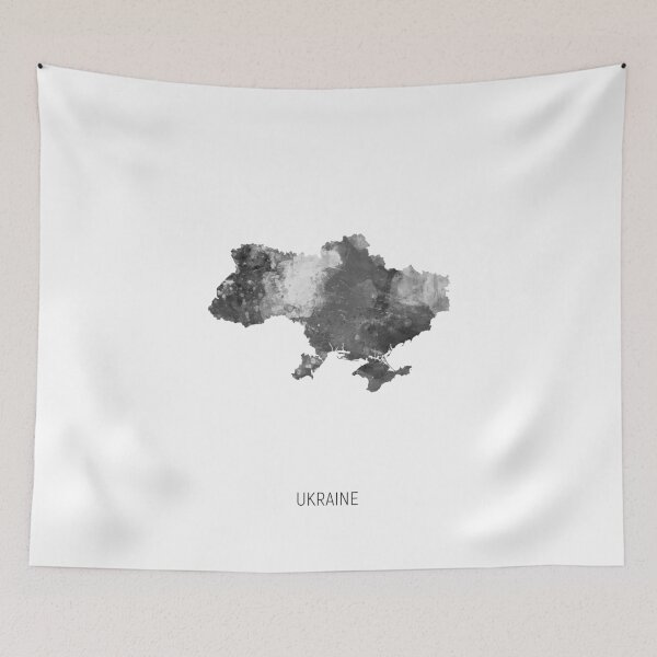 Aperçu de l'œuvre Ukraine Watercolor Map créée et vendue par ArtPrints.