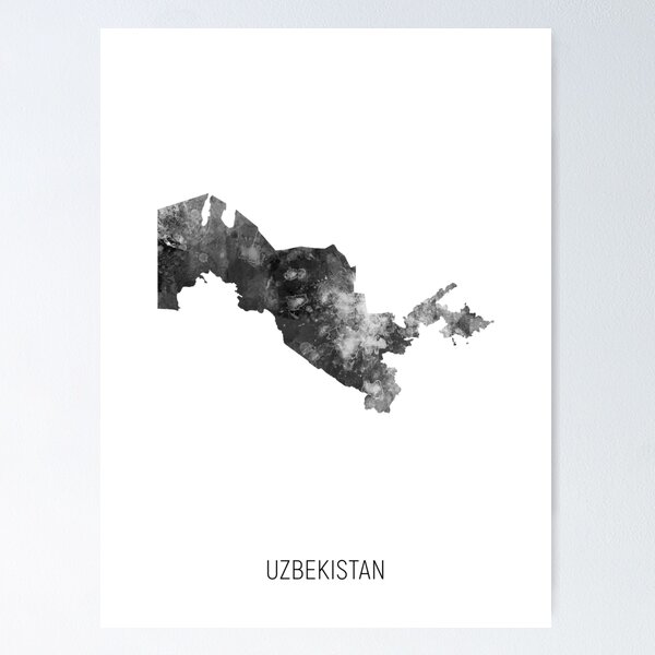 Item preview, Uzbekistan Watercolor Map designed and sold by ArtPrints.
