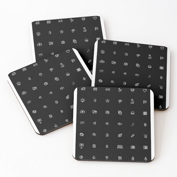 Item preview, web icon set on black designed and sold by Mike Kiev art.