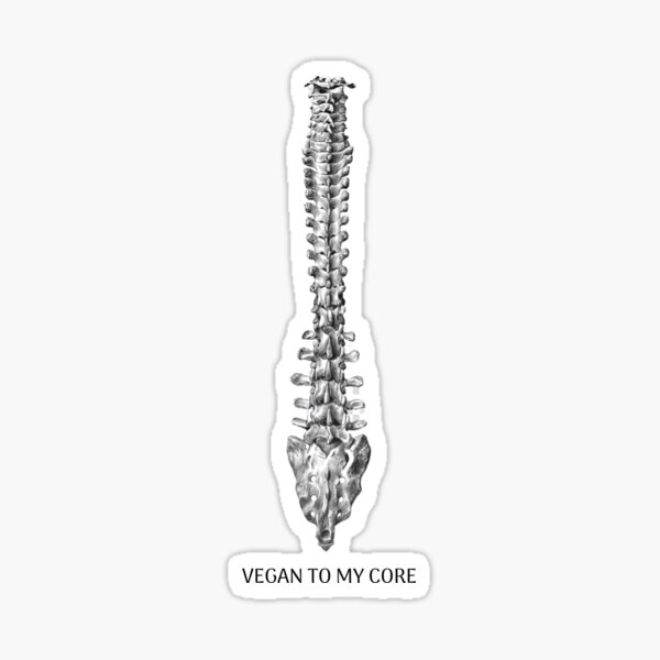 Vegan Spine Back Sticker