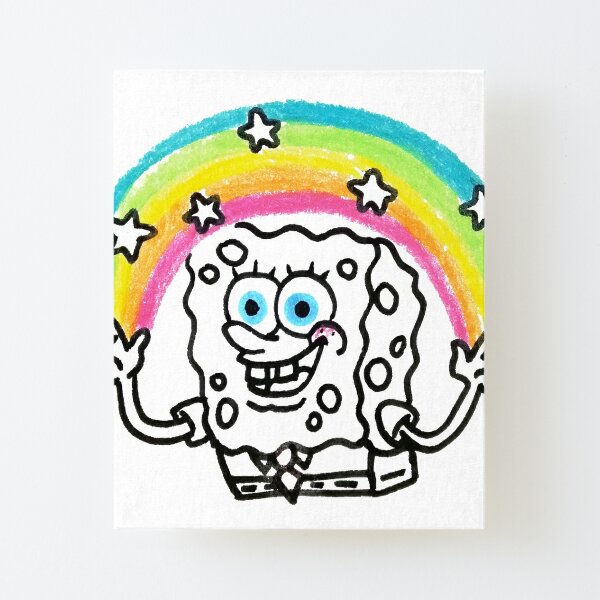 SpongeBob SquarePants Magnetic Drawing Board Set in Box with Stylus and 3  Stamps, for Boys or Girls age 3 and up