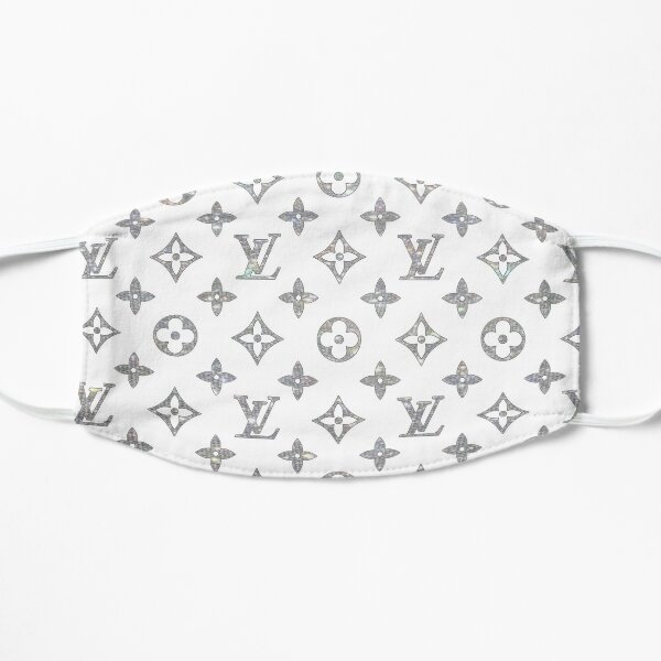 Louis V - Gray glitter logo Mask