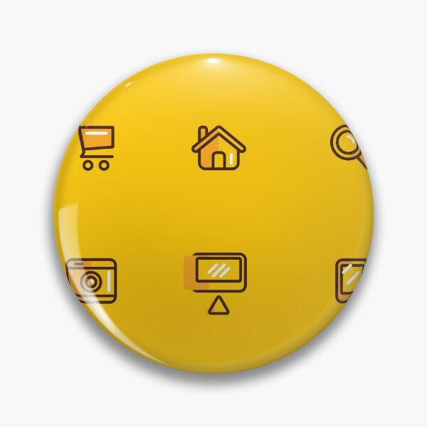 Item preview, web icon set on yellow designed and sold by Mike Kiev art.