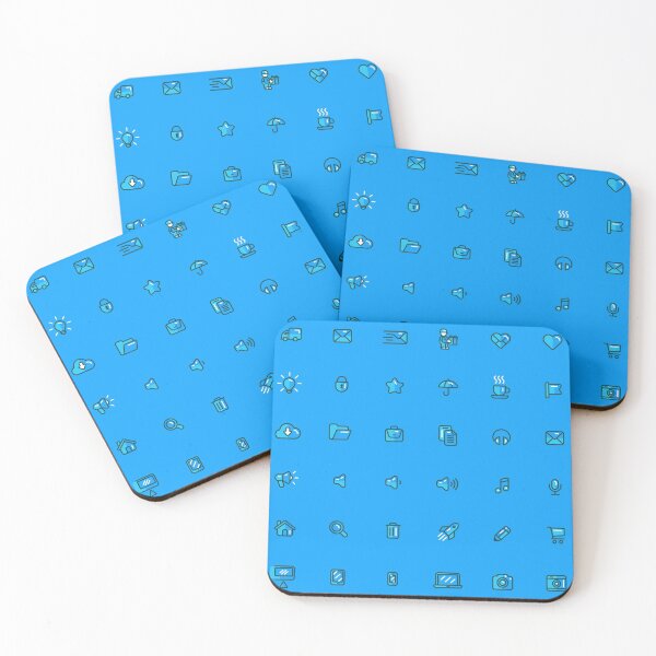 Item preview,  web icon set on blue designed and sold by Mike Kiev art.