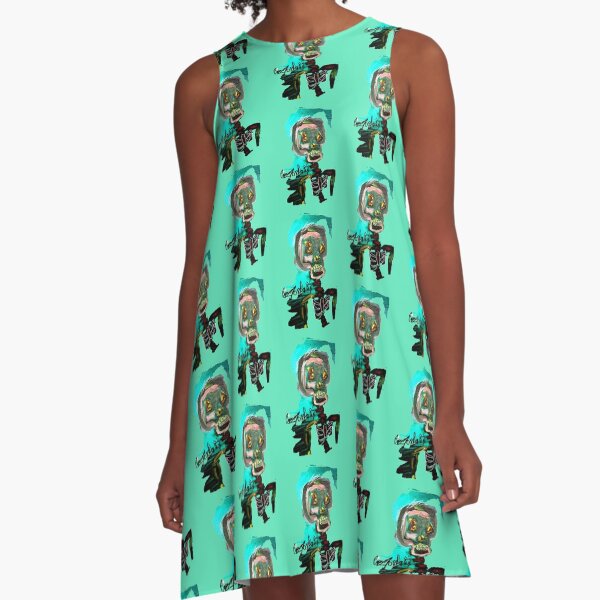 green skeleton A-Line Dress