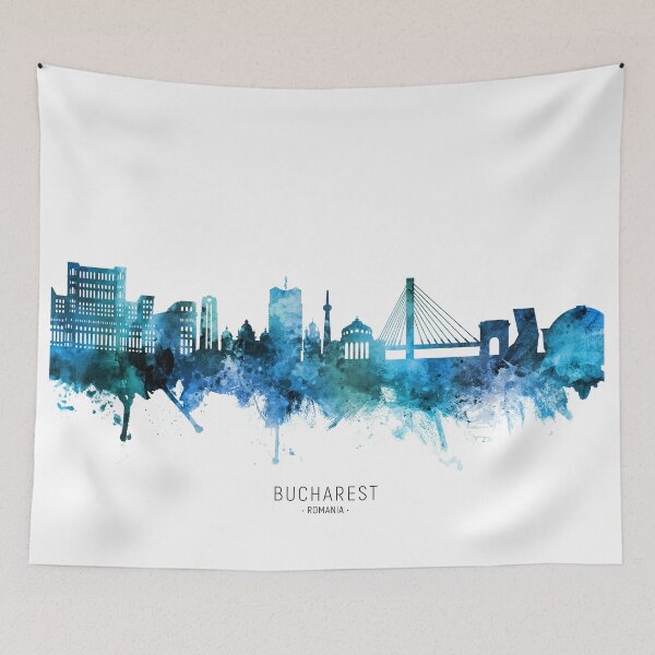 Item preview, Bucharest Romania Skyline designed and sold by ArtPrints.