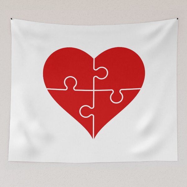 Item preview, Red heart puzzle shape. Healthy heart, medical concept. Valentine's day card.  designed and sold by TashaVector.
