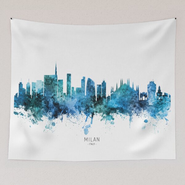 Item preview, Milan Italy Skyline designed and sold by ArtPrints.