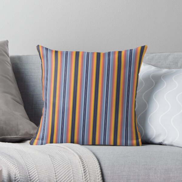 Blue Columns Design Throw Pillow