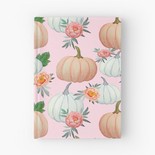 Item preview, Pumpkin floral on blush pink , pumpkins and peonies designed and sold by MagentaRose.