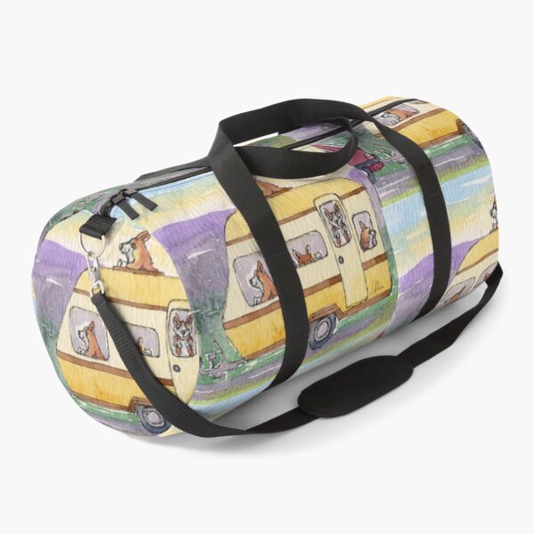 Item preview, There were off on their holidays - corgi dogs and pups in a caravan designed and sold by SusanAlisonArt.