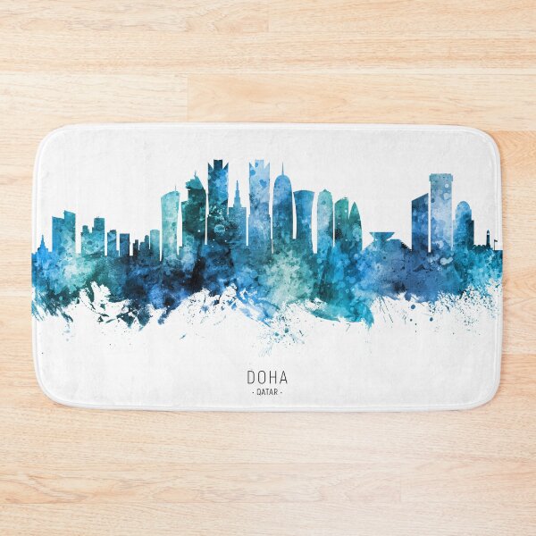Item preview, Doha Qatar Skyline designed and sold by ArtPrints.