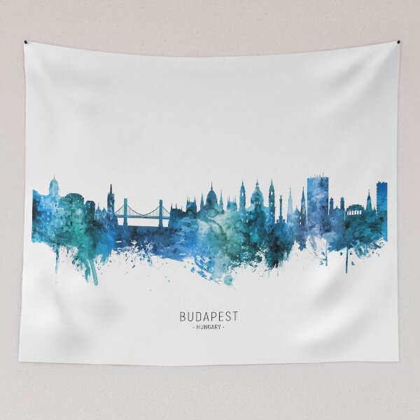 Item preview, Budapest Hungary Skyline designed and sold by ArtPrints.