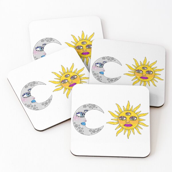 Item preview, A Trippy Sun And Moon With Eyes designed and sold by VincentNiek.