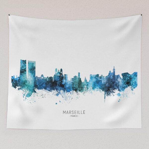 Item preview, Marseille France Skyline designed and sold by ArtPrints.