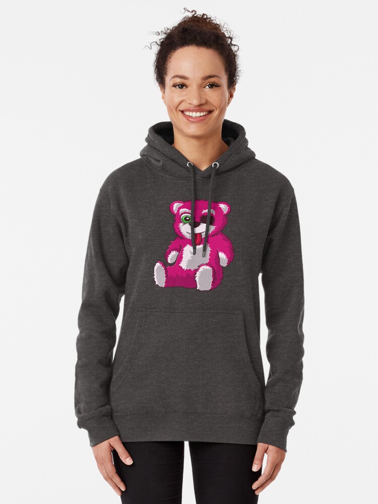 Pink teddy 2024 bear hoodie