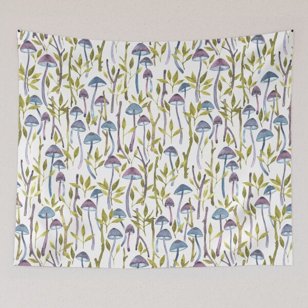 Item preview, Whimsical Watercolor Mushroom Forest  designed and sold by Perrin Le Feuvre.