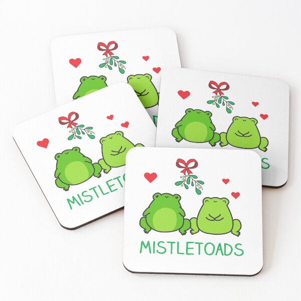 Item preview, Mistletoads, mistletoe Christmas toads, frogs designed and sold by IceCreamCat.