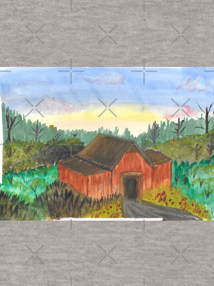 "Bob Ross Cabin" Lightweight Hoodie by PamsArtNI | Redbubble