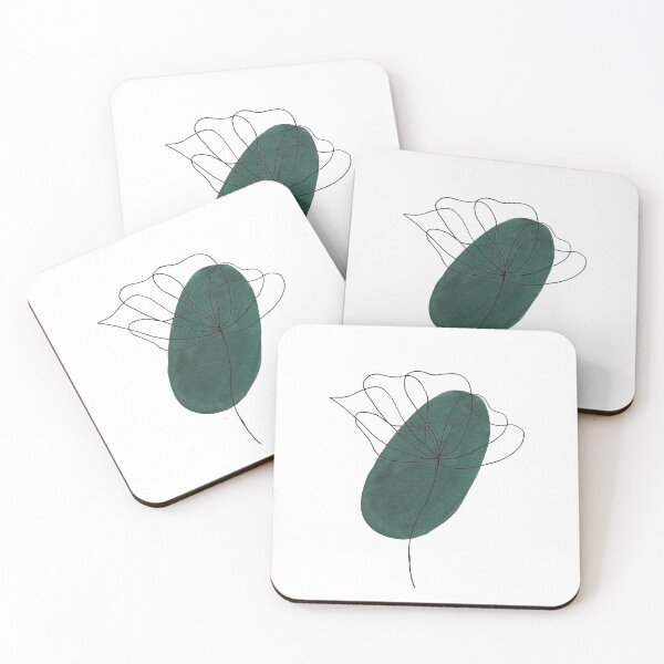 Item preview, Watercolour Dark Green Flower 1 designed and sold by KyjdArts.