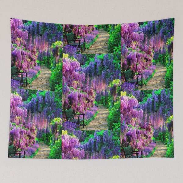 Item preview, Pink Blue Wisteria Blossoms designed and sold by lotusbud.