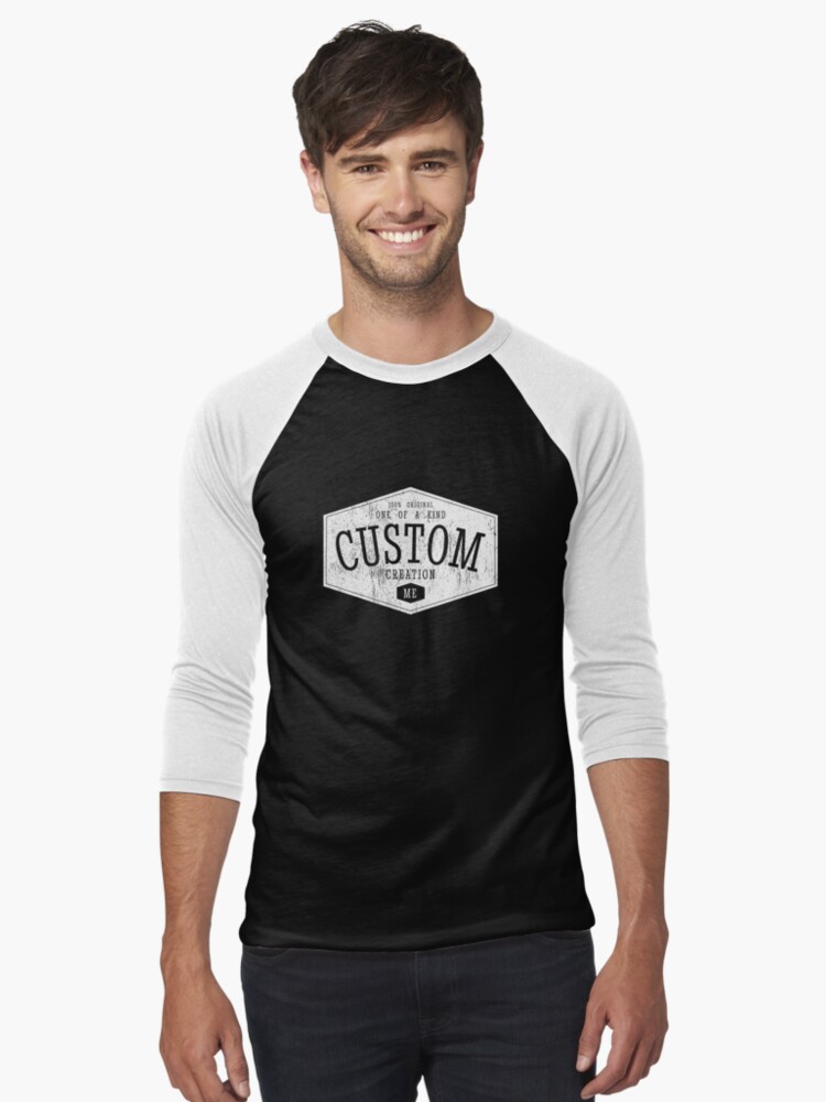 Baseball ¾ Sleeve T-Shirt, YOU are a CUSTOM CREATION designed and sold by plzLOOK