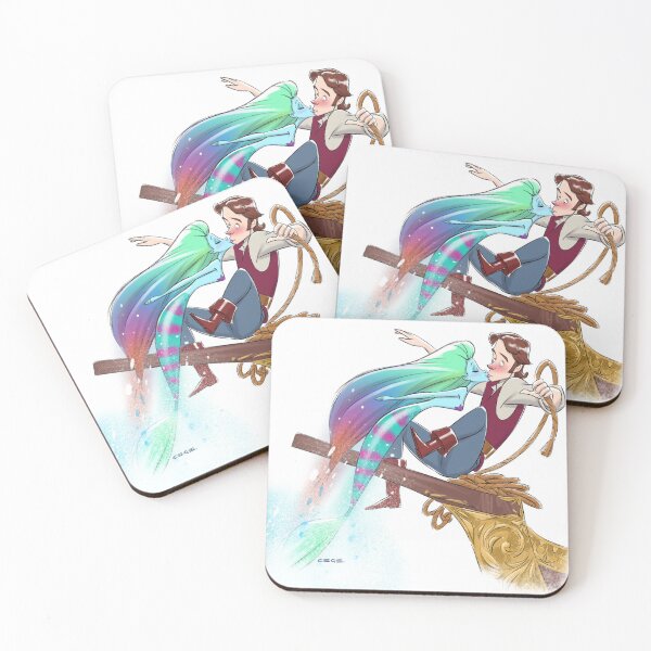Item preview, The kiss of the mermaid designed and sold by Cegedoodles.