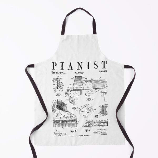 Item preview, Grand Piano Old Vintage Patent Pianist Drawing Print designed and sold by GrandeDuc.