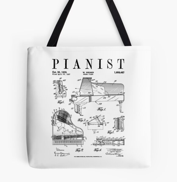 Keyboard Pianist Gifts Music Musician Piano Tote Bag