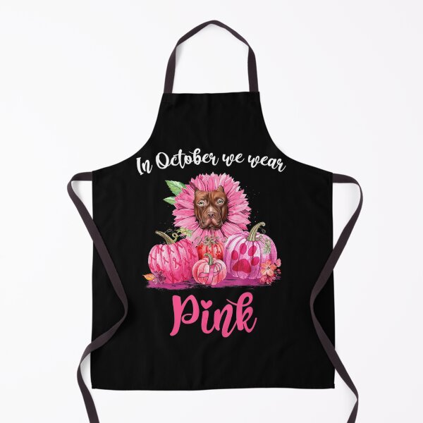 Item preview, In October We Wear Pink Pitbull Pumpkins Breast Cancer Funny Dog Animal Lovers designed and sold by JohnnyBench73.