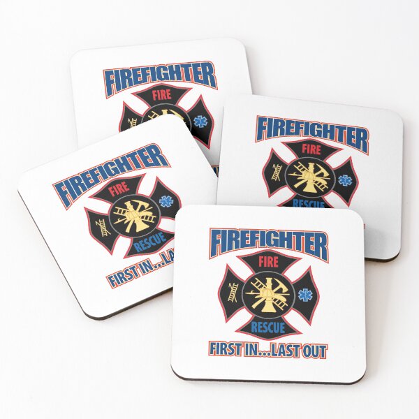 Artikelvorschau, Feuerwehrmann First In Last Out Feuerwehr Malteserkreuz Design entworfen und verkauft von cartattz.