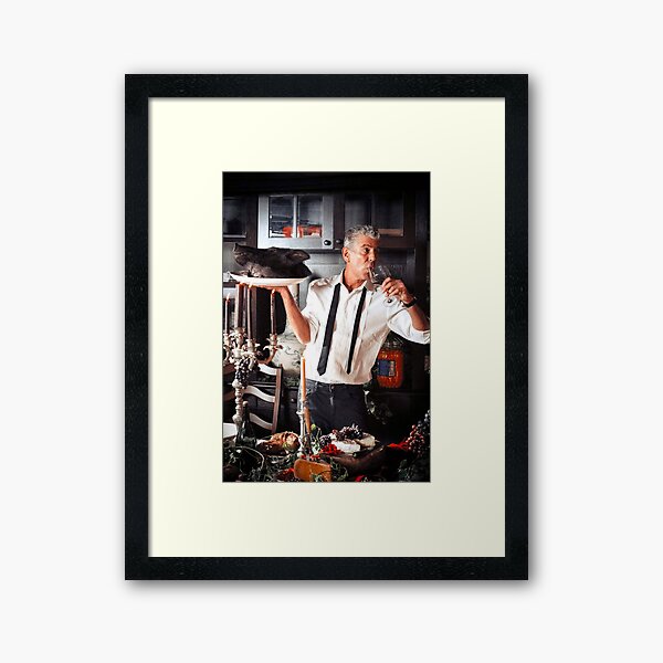 Anthony Bourdain Porky Goodness & Wine Framed Art Print