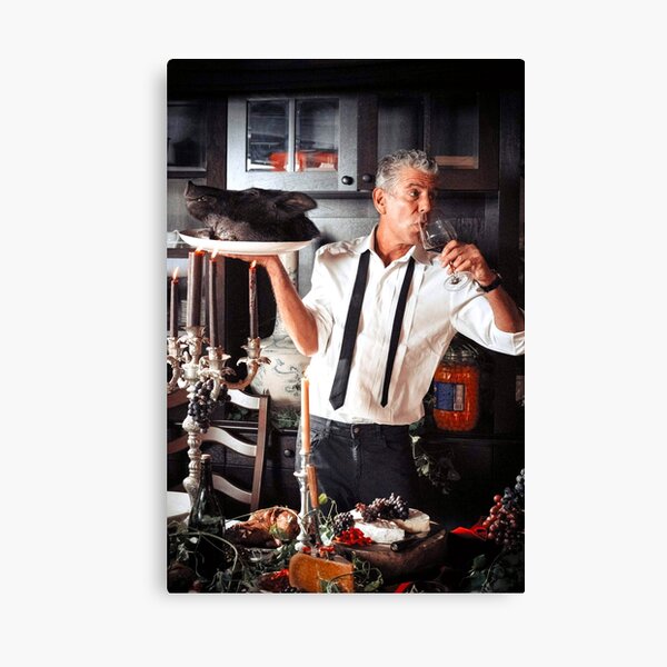 Anthony Bourdain Porky Goodness & Wine Lienzo