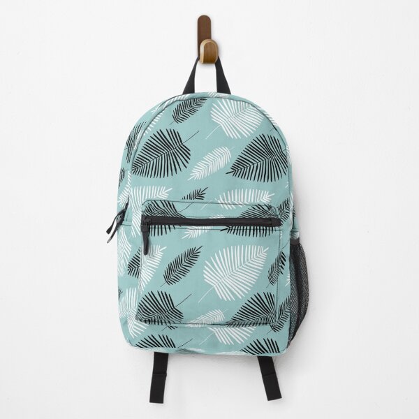 Item preview, Monochrome Palm Leaves (Teal) designed and sold by Inktopia-Art.