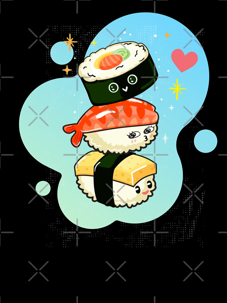 Sushi Tower Tshirt Tee Shirt Japanese Food Japanese Character Cute