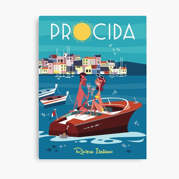 Procida poster Canvas Print