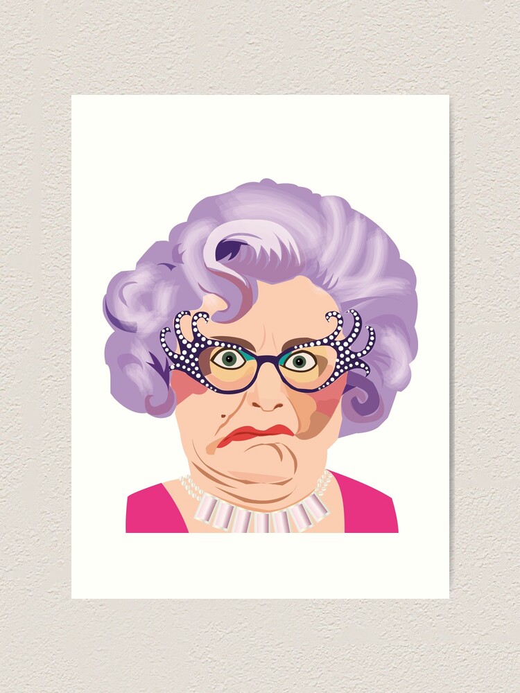 Rullesten mikrocomputer Dripping Dame Edna, Enda Everage, Barry Humphries, Aussie comedy, Australian" Art  Print for Sale by wheatbeltdesign | Redbubble