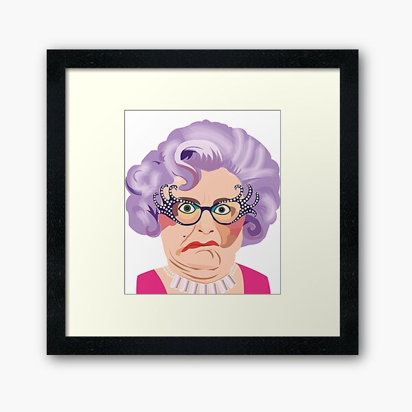 Item preview, Dame Edna, Enda Everage, Barry Humphries, Aussie comedy, Australian designed and sold by wheatbeltdesign.