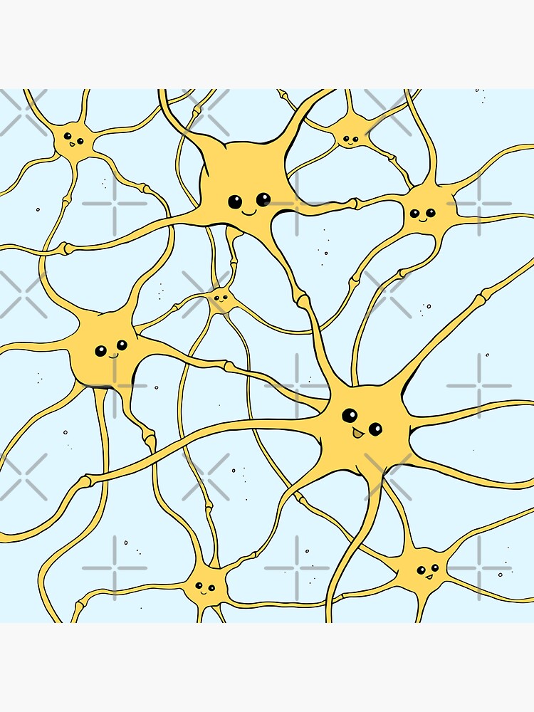 Imagen 3 de 3, Pegatina con la obra Neuronas Adorables, diseñada y vendida por cutescience.