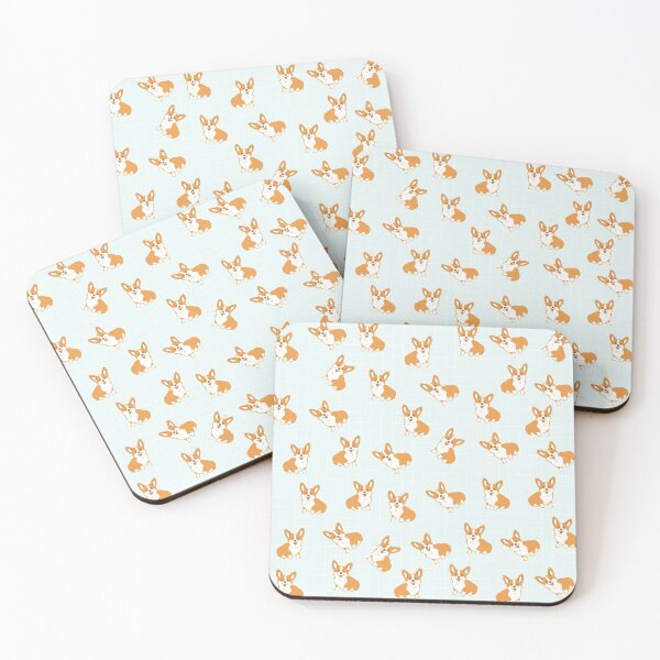 Item preview, Cute Corgi Pattern on Blue Background designed and sold by kapotka.
