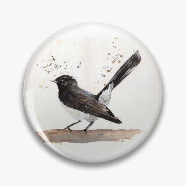 Item preview, Watercolour Willy-wag-tail designed and sold by Phoebe Roulston.