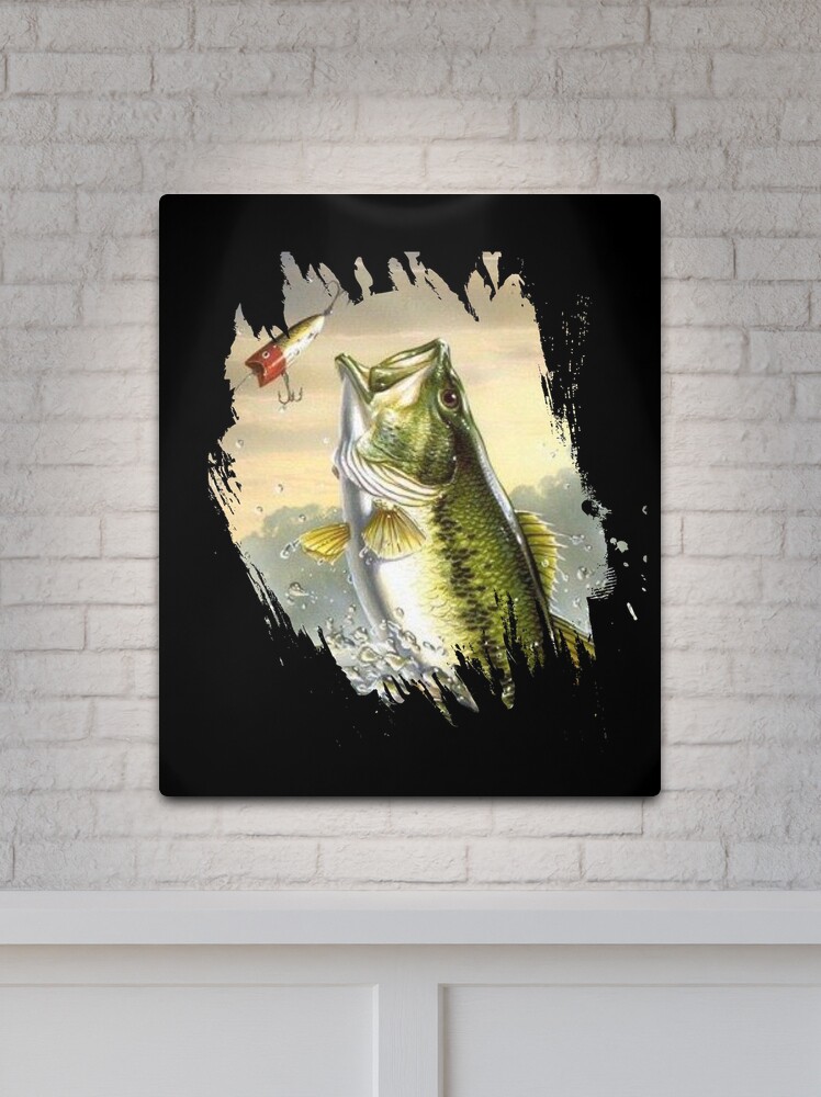 Largemouth Bass Fishing Family Name Metal Wall Art, Perfect For KingFisher  Lodge