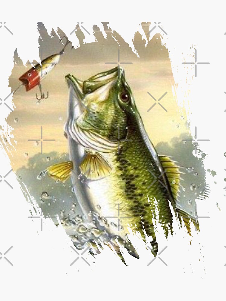 Largemouth Bass Fishing for men Cool Fish Hunting Lovers | Sticker