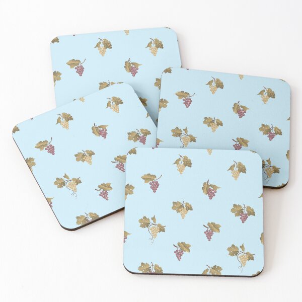 Item preview, Red & White Grape Pattern, Sky Blue Background designed and sold by AwesomeProject.