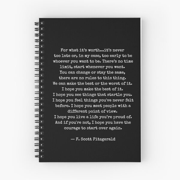 Item preview, For What Its Worth - F Scott Fitzgerald designed and sold by The Little Wood Cottage.