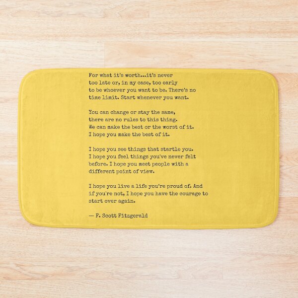Item preview, For What Its Worth - F Scott Fitzgerald designed and sold by The Little Wood Cottage.