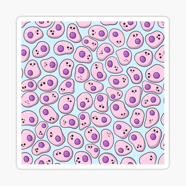 Cute Cells Pattern Sticker